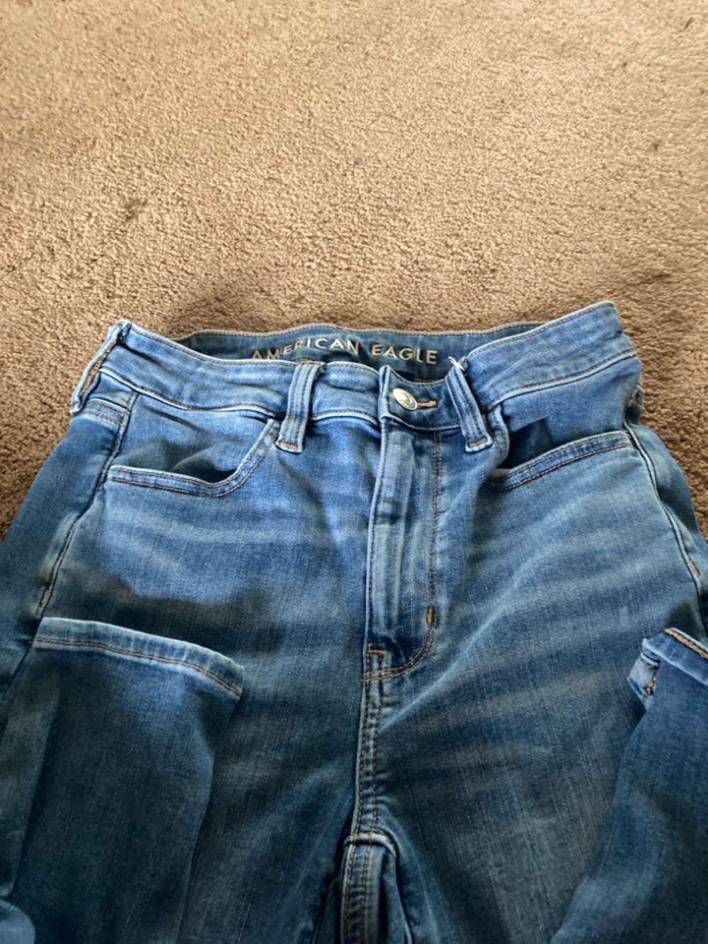 American Eagle Outfitters Women's Light Blue Skinny Jeans